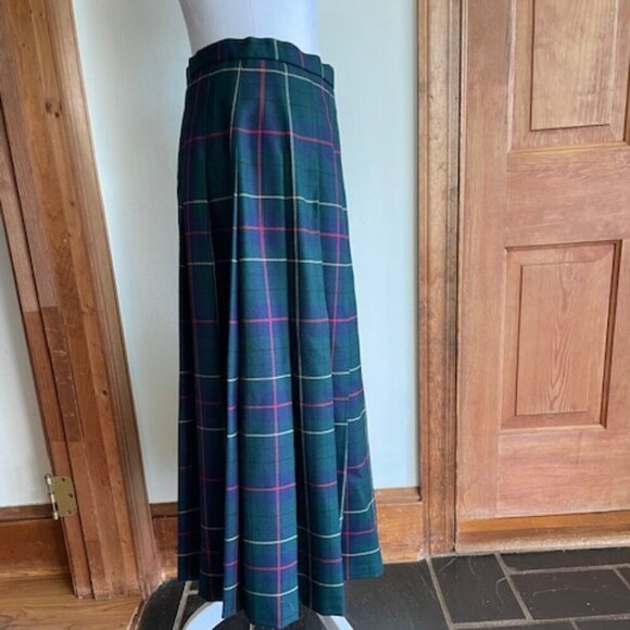 PENDLETON Heritage Tartan Wool Plaid Pleated Midi Skirt Vintage - Picture 8 of 16